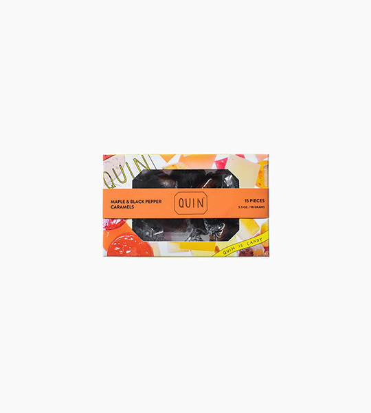 Quin candy maple black pepper caramels